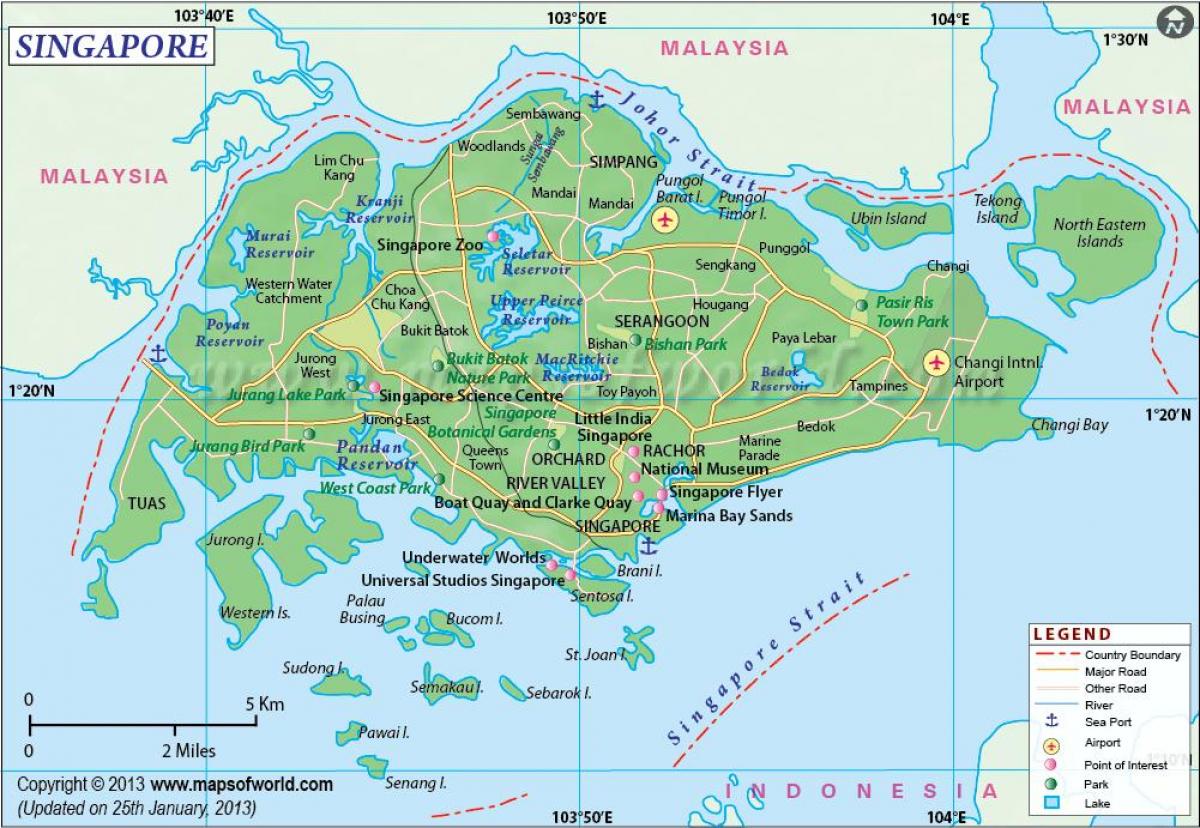 Singapur kaart