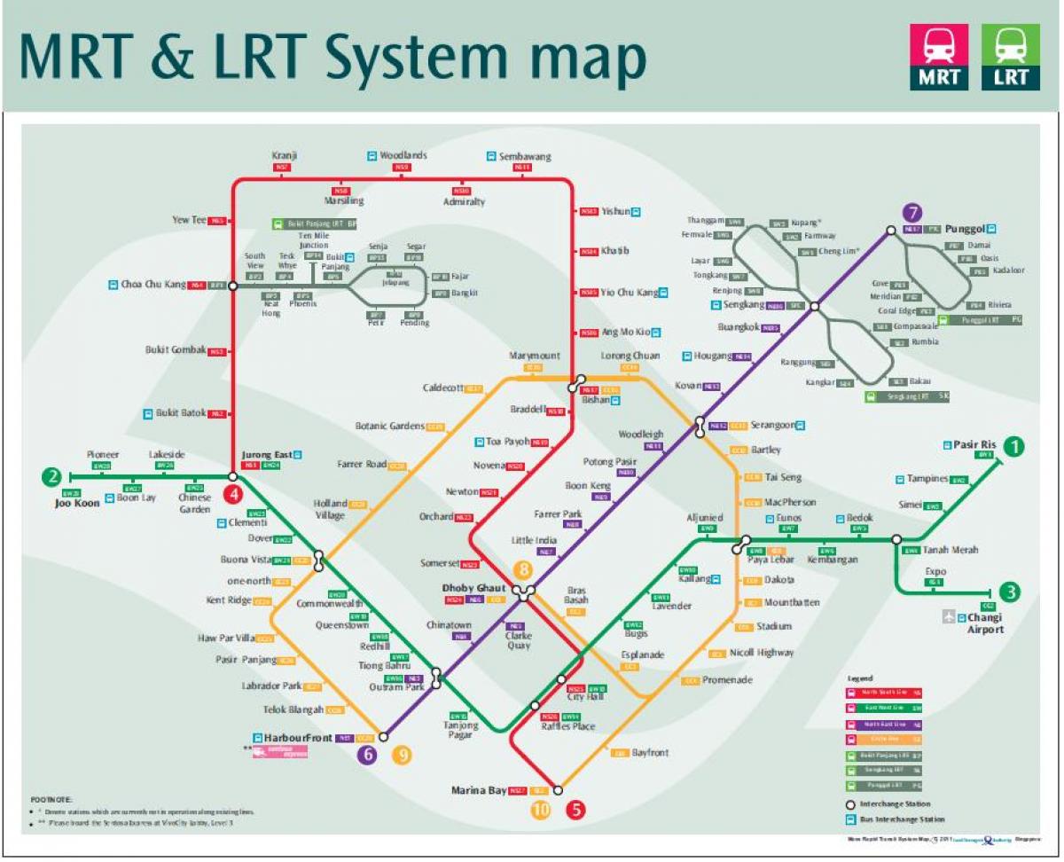 lrt marsruudi kaardil Singapur