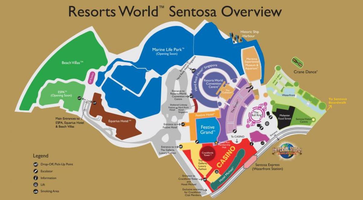 Resorts World Sentosa kaart