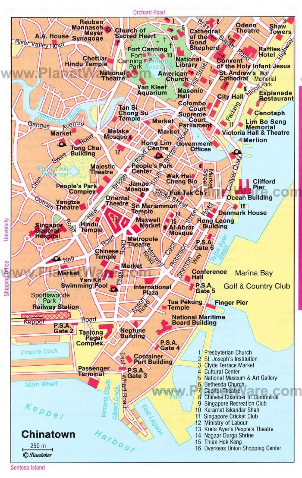chinatown Singapur kaart