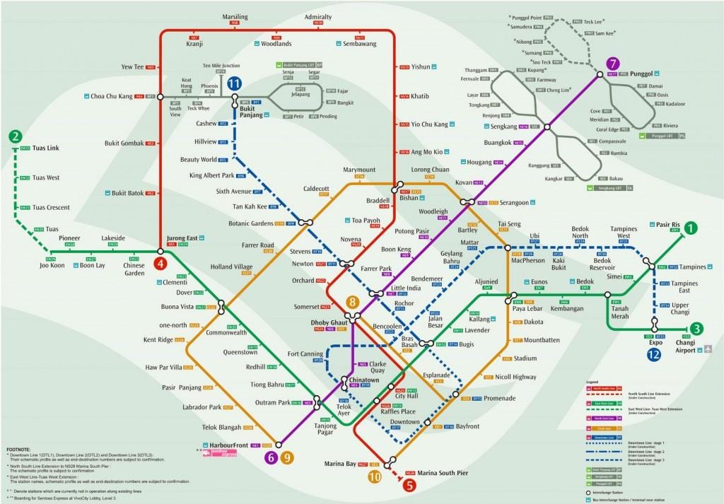 metroo kaart Singapur