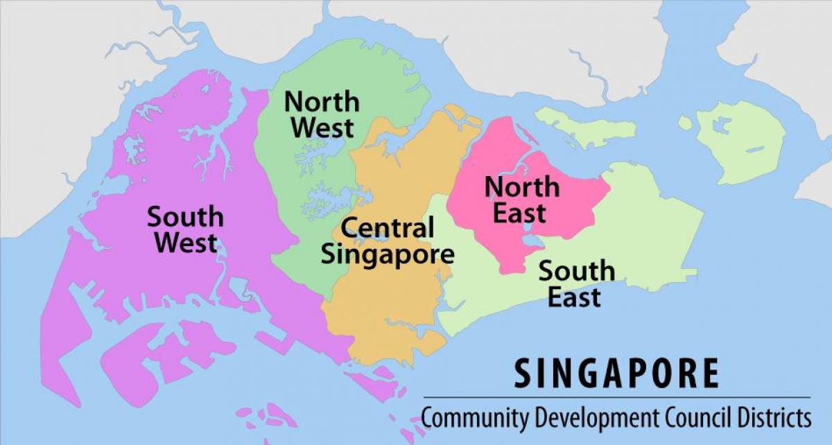 kaart Singapur piirkonnas