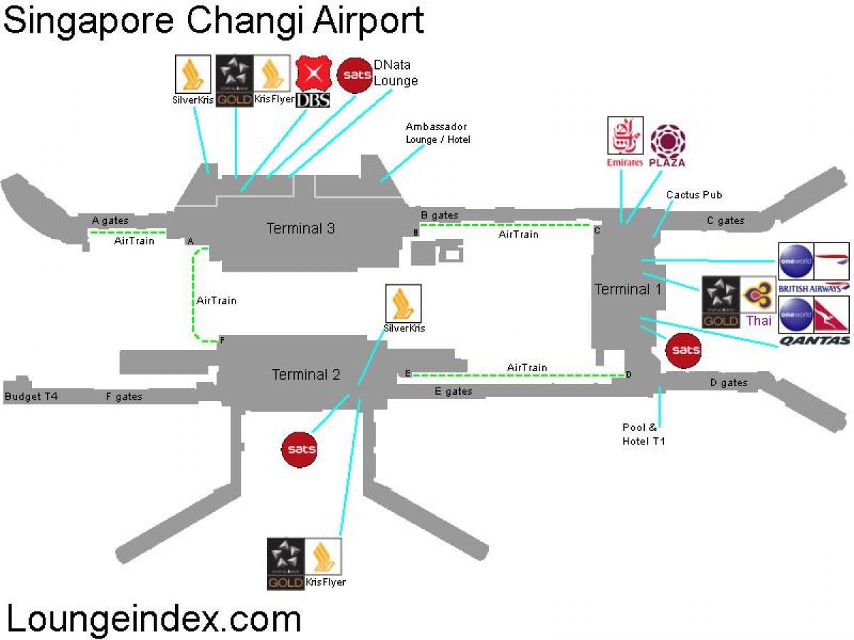 kaart Singapuri lennujaam