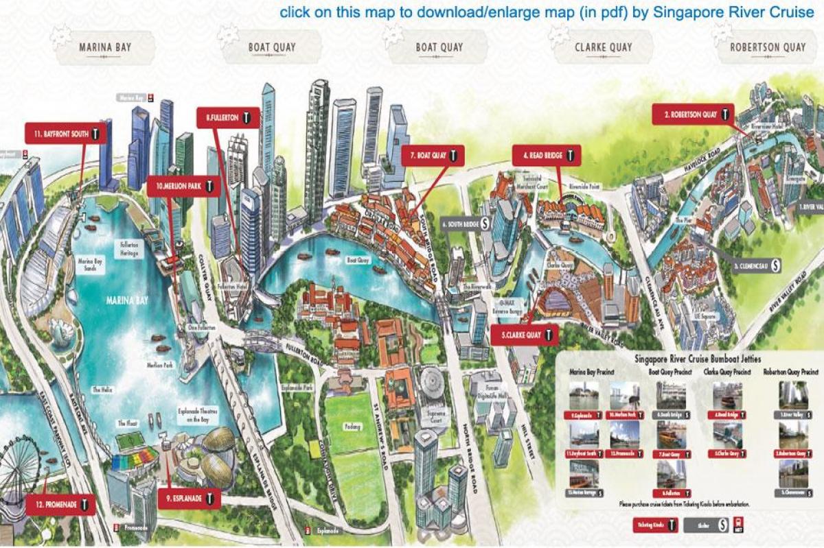 kaart Singapuri River Cruise