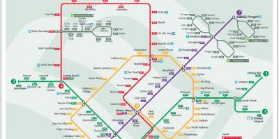 Lrt marsruudi kaardil Singapur