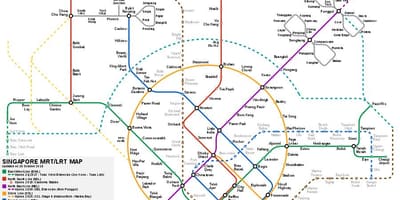 Singapur mrt süsteemi kaart