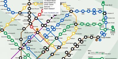 Mrt rongi kaart Singapur