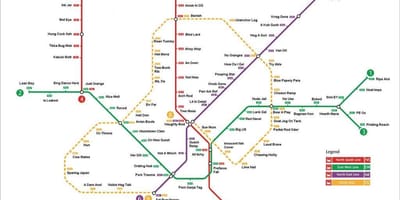 Singapur mrt jaam kaart