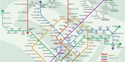 Metroo kaart Singapur