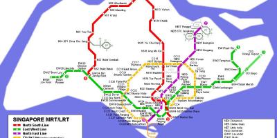 Metroo kaart Singapur