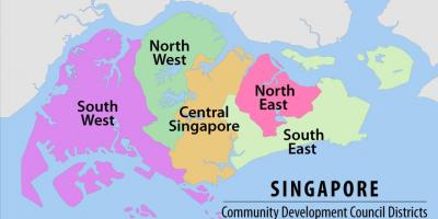 Kaart Singapur piirkonnas