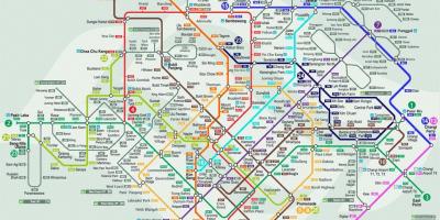 Kaart Singapur transport