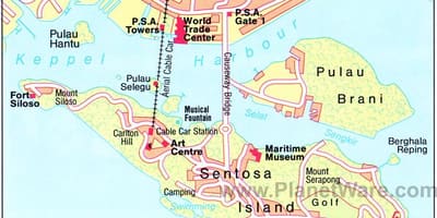 Kaart Singapur vaatamisväärsused