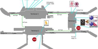 Kaart Singapuri lennujaam