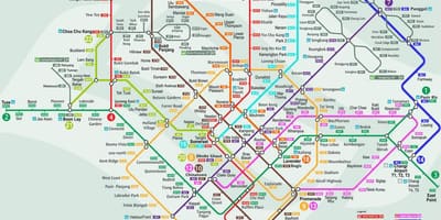 Smrt Singapur kaart